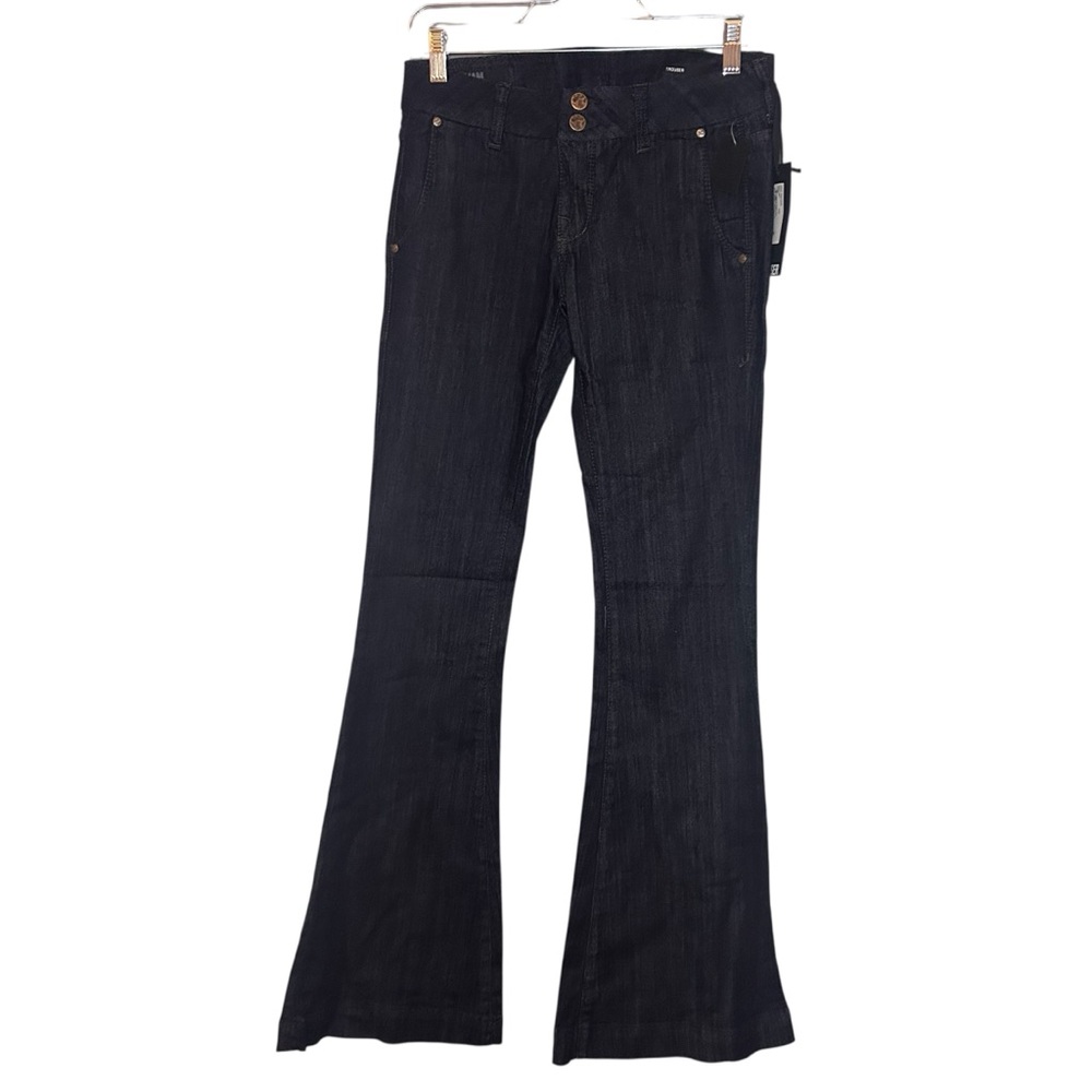 William Rast Trouser Flare Jeans 26 x 35 Low Rise Dark Wash - Picture 12 of 13